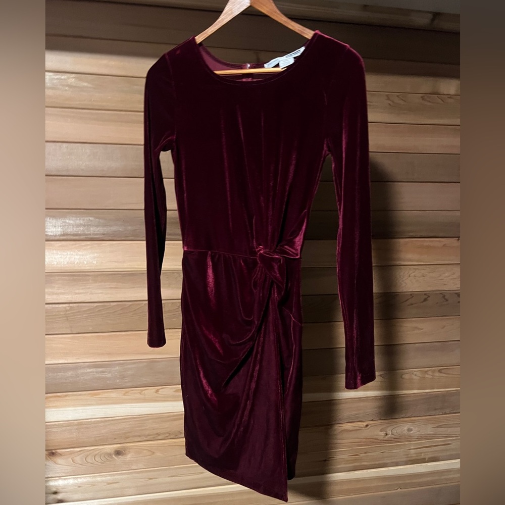 Velvet Burgundy Christmas Dress